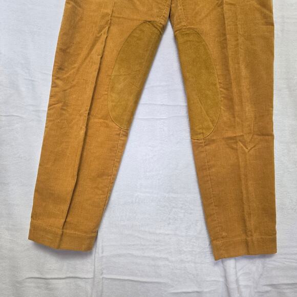 Renny Womens Vtg 90s Y2K Equestrian High Waist Corduroy Leather Riding Pants 8 - Picture 4 of 12